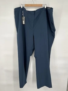 Worthington Womans Pants Blue Sz 28W Short Curvy Wide-Leg Trouser High Rise - Picture 1 of 15
