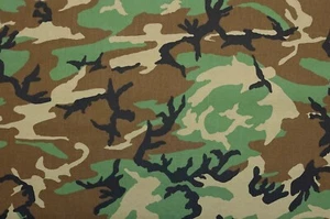 WOODLANDS MILITARY 1000D HUNTING CAMO COATED CORDURA FABRIC BY 1/2(0.5)YARD 53"W - Picture 1 of 7