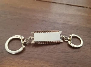 Vintage Tru Style (?)  Gold Tone with Rhinestones Key Chain - Picture 1 of 3