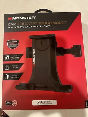 Monster Universal Car Headrest Tough Mount For Tablets And Smartphones - NEW - Image 1 of 2