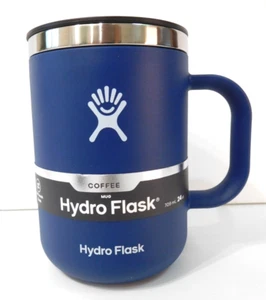 (new) ~ HYDRO FLASK ~ LARGE 24 oz COFFEE MUG ~ BLUE double walled insulated cup - Picture 1 of 9
