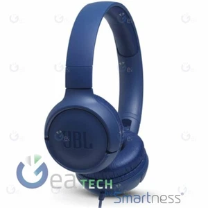 JBL Tune 500 T500 Auriculares Con Filo On-Ear Jack 3.5" Mando Y Micrófono Azul - Picture 1 of 2