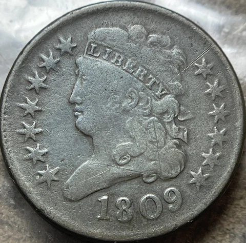 1809 Classic Head Half Cent VF Details Cover