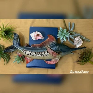 Espada de Playa Peces Decoración de Pared Cerámica Náutica Colgante Pared Peces Playa Decoración * - Imagen 1 de 7