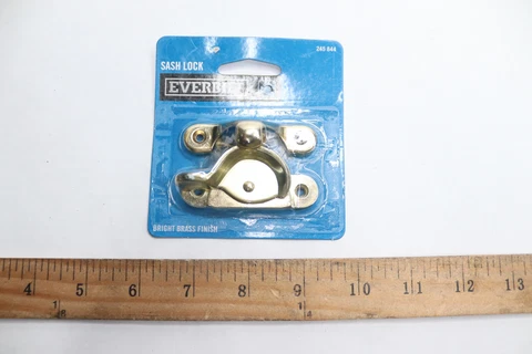 Everbilt Window Sash Lock Home Security Window Hardware Bright Brass Steel Cover
