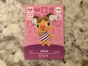Alice #182 Animal Crossing Amiibo Authentic Nintendo Mint Card From Series 2 - Bild 1 von 1