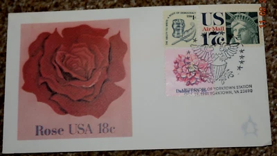 ANDREWS CACHET 18c Flowers, Scott #s 1877 & C80, Yorktown Cancelled Oct 19, 1981 - Image 1 of 3