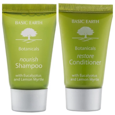 Basic Earth Botanicals 15ml Mini Shampoo & Conditioner Pack 200 Pieces | Bnb Sup