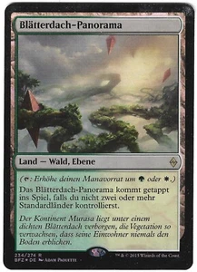 FOIL Blätterdach-Panorama / Canopy Vista - BATTLE ZENDIKAR - deutsch (n-mint) - Picture 1 of 1