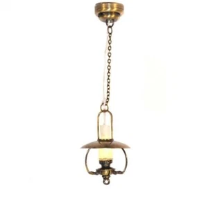 Dolls House Nostalgic Hanging Mammoth Oil Lamp LED Battery Ceiling Light - Picture 1 of 8