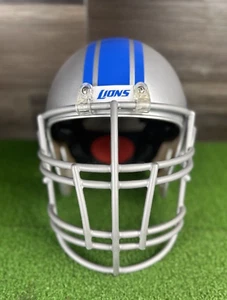 Detroit lions full size adult Custom  Helmet Rawlings Silver blue - Picture 1 of 7
