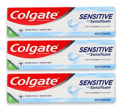 Colgate Sensitive with Sensifoam Toothpaste 75ml x 3