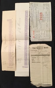 Papeles antiguos vintage de 1920 de banco e impuestos a la propiedad Seneca & Anderson S.C. - Imagen 1 de 5