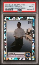 2023 Gas G.A.S Trading Cards Arnold Schwarzenegger #G1 Cracked Ice /100 PSA 10