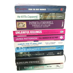 10x True Crime Book Bundle Jake Arnott He Kills Coppers Unlawful Killings - Picture 1 of 16