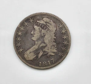 Medio dólar busto tapado 1817 buen estado/f - Imagen 1 de 2