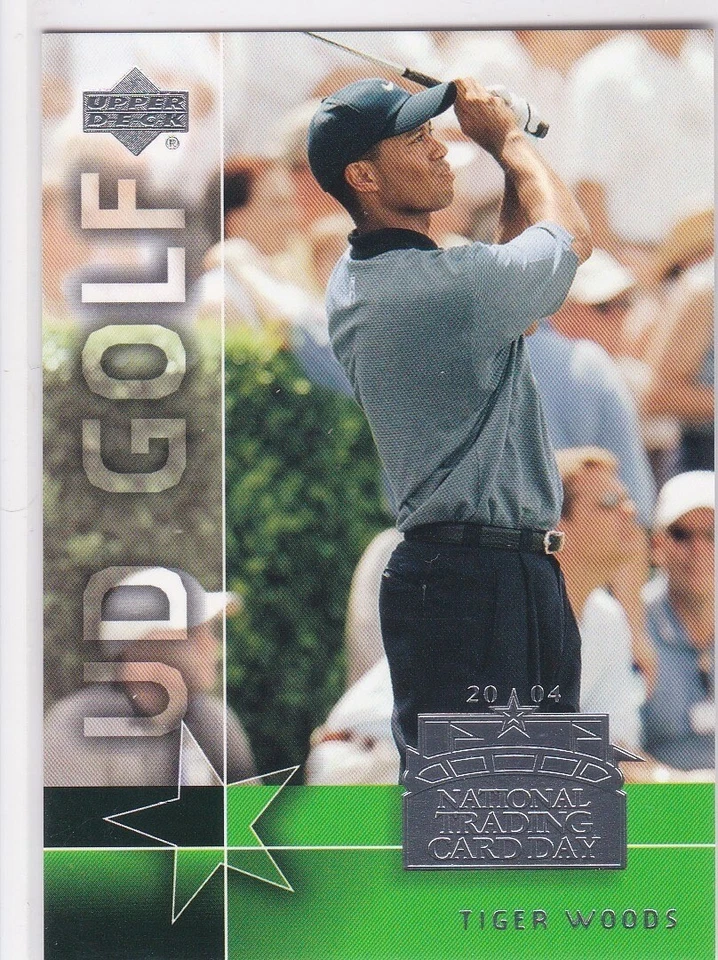 TIGER WOODS 2004 Upper Deck NATIONAL TRADING CARD DAY Golf Card PGA MASTERS - Image 1 of 2