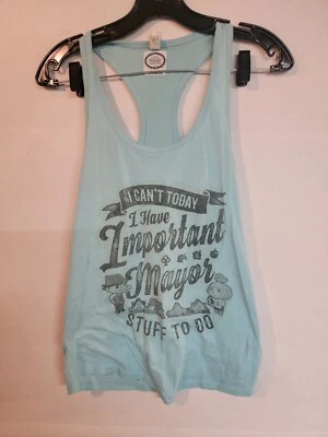 Womens Nintendo Animal Crossing Teal Tank Top Size medium - Image 1 of 3