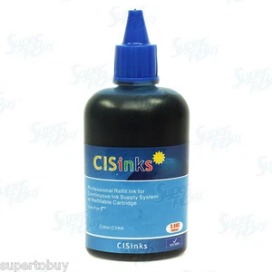 Cyan Refill Ink Bottle 100ml for Canon PIXMA MG5720 MG5721 MG5722 MG6820 CIS - Picture 1 of 7