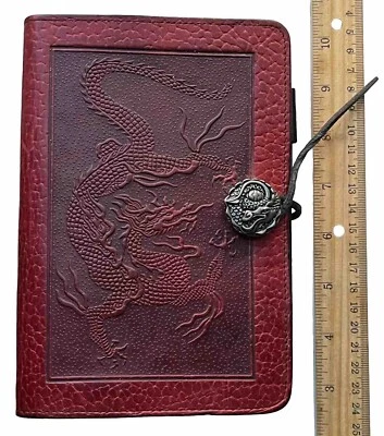 Stunning Red Leather Dragon 龍 Oberon Design 6-Ring Day Planner! - Image 1 of 4