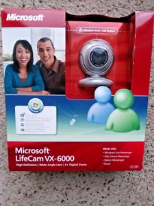 Microsoft Lifecam VX-6000 HD Wide Angle Lens 3x Digital Zoom NEW SEALED - Picture 1 of 2