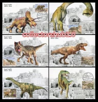 LIBYA 2013 Dinosaurs (6 maximum-cards) - Image 1 of 2