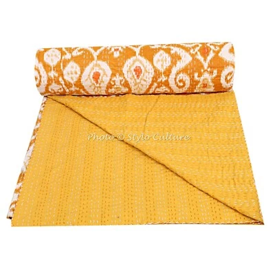 Colcha Indian Twin 90x60 pulgadas ropa de cama compañero de mano manta Kantha edredón cubierta de cama Foto 1 de 3