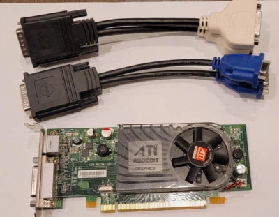 RADEON HD 3450 256MB PCIE VIDEO CARD DELL Y104D ATI-102-B62902(B) WINDOWS 10 - Image 1 of 4