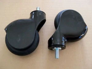 2x Shepherd 104962 Swivel Caster 3" x 1" Thermoplastized Rubber Black 3/8" Stem - Picture 1 of 6