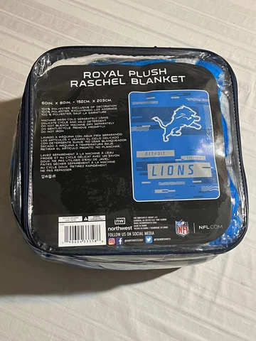 Detroit Lions NFL 60" x 80" Plush Throw Blanket Northwest Company Cover