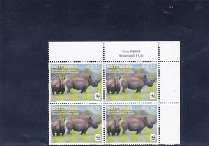 Botswana Rhinoceros animal nature fauna mnh set blocks of 4 2011 - Picture 1 of 4