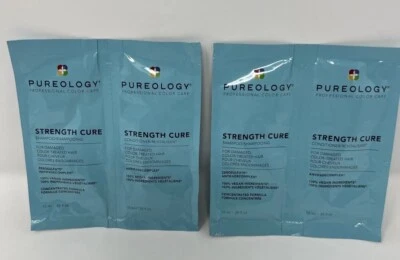 2 muestras de champú y acondicionador Duo PUREOLOGY Strength Cure de 10 ml cada una NUEVO Foto 1 de 4