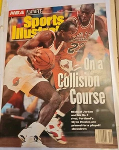 💵💚📈🔥 MJ 1992 SPORTS ILLUSTRIERT MICHAEL JORDAN / CLYDE DREXLER RARE MINT-GEM - Bild 1 von 5