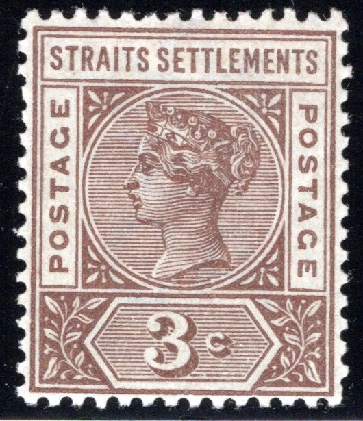 85 Straits Settlements, 3 Cents, brown, MLHOG, 1899 - Image 1 of 1