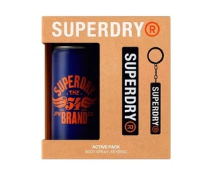 Super dry Active Pack Body Spray & Keyring Gift Set - New - Picture 1 of 1