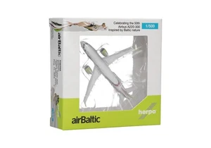 Herpa 538268 airBaltic Airbus A220-300 "50th A220" - YL-ABX 1:500 - Picture 1 of 3