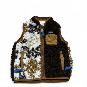 Patagonia Vest Toddler 2T Aztec Retro-X Pile Fleece Sherpa Cream Purple Cowboy - Picture 1 of 7