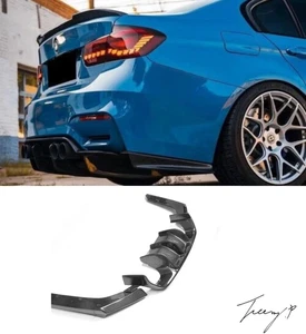 BMW DIFFUSER 3 SERIES F80 F82 M3 M4 REAR BODYKIT SPOILER CARBON LOOK 13-18 - Picture 1 of 7