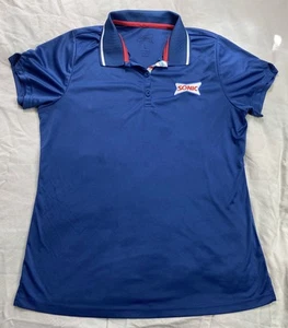 Sonic Drive-In Poloshirt Damen Large Mitarbeiter Uniform Car Hop Dri-Fit Poly RD* - Bild 1 von 8