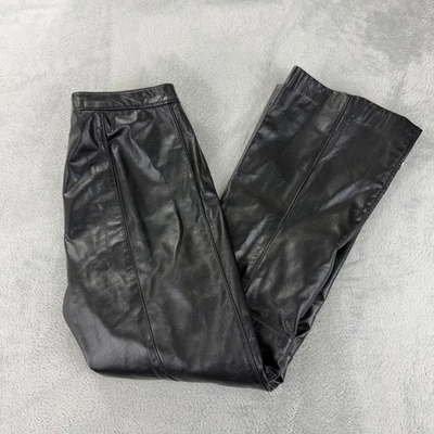 Pantalones acampanados Danier para mujer talla 6 US/10 UK/38 FR/40 Italia cuero negro Foto 1 de 4
