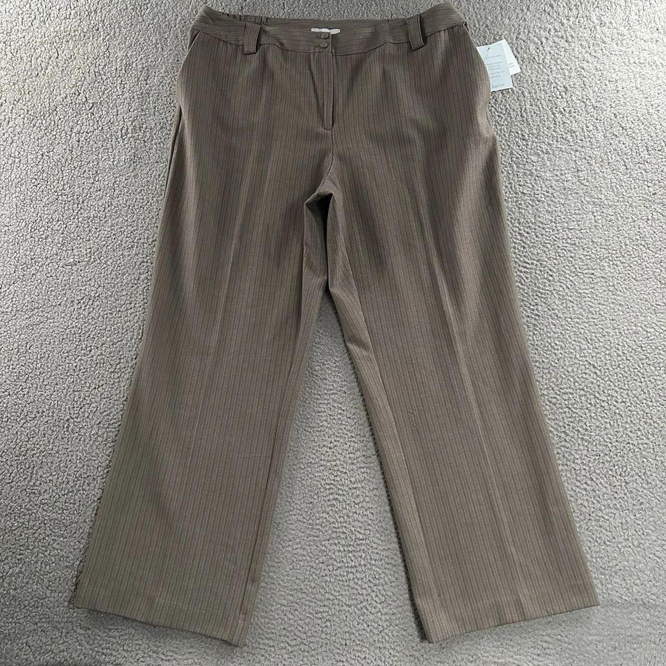 Pantalones para mujer JH Collectibles color topo talla 16W Karyn pantalón poliéster mezcla de rayón Foto 1 de 4