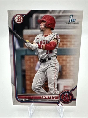 2022 Bowman #BD-18 Zach Neto FB Los Angeles Angels - Image 1 of 2