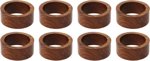 Handmade Wood Napkin Ring Set with 8 Napkin Rings (Set of 8, Wood) - Picture 1 of 12
