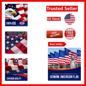 Patriotische 4x6 Amerikanische Flagge | Langlebig, Wetterfest für Innen & Außen Display - Bild 1 von 8