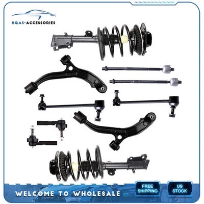 Fits Chrysler Town & Country 2001-2007 Front Struts Control Arm Sway Bar TieRod - Imagem 1 de 4