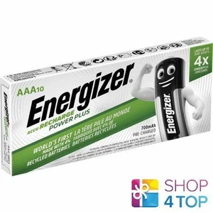 10 Energizer Accu Rechargeable Power Plus Aaa Hr03 Batteries 1.2V 700Mah NEW - Picture 1 of 1