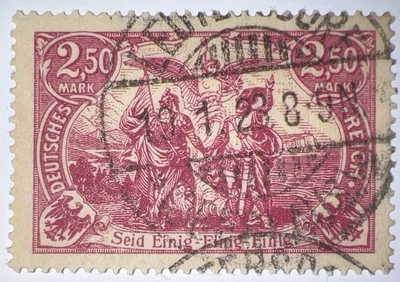 Travelstamps: Germany Stamps Mi 115 - 2.50 Mark Used Ng, Handstamped Foto 1 de 4