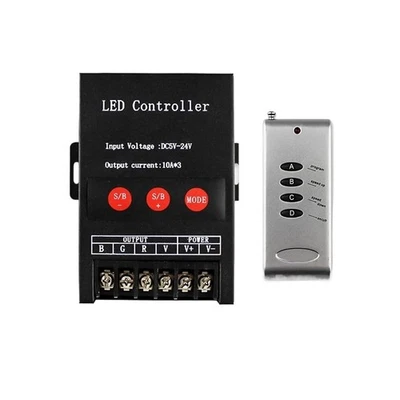 DC5-24V 4-Key RF Iron Shell RGB Controller 30A High-Power Iron Shell Controller - Image 1 of 4