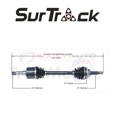 SurTrack CV Axle Shaft for 1993 Saturn SW2 1.9L L4 - Constant Velocity cl — 第 1/4 张图片