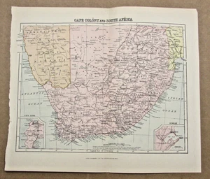 Cape Colony & South Africa Antique Map W&R Chambers - Picture 1 of 1
